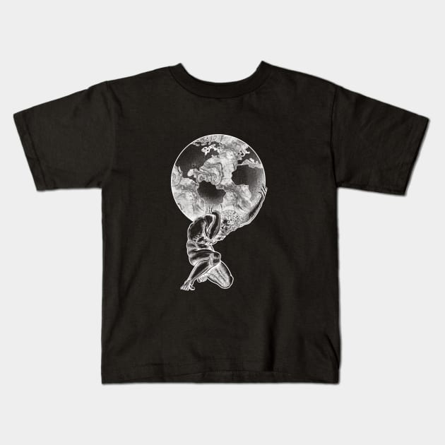 Atlas Greek mythology Kids T-Shirt by Artardishop